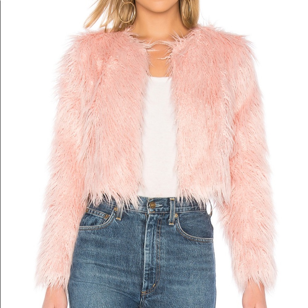Revolve Majorelle Heather Coat in Candy Pink Small